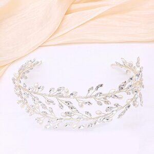 Bridal Crystal Headbands Double Layer Wedding Headdress Gold Wedding Headpieces